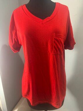 Miholl Red pocket tshirt size Medium